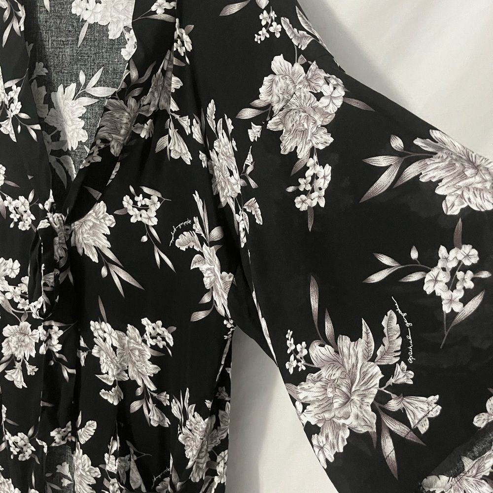Spiritual Gangster Black Grey Floral Robe OS - Picture 6 of 7